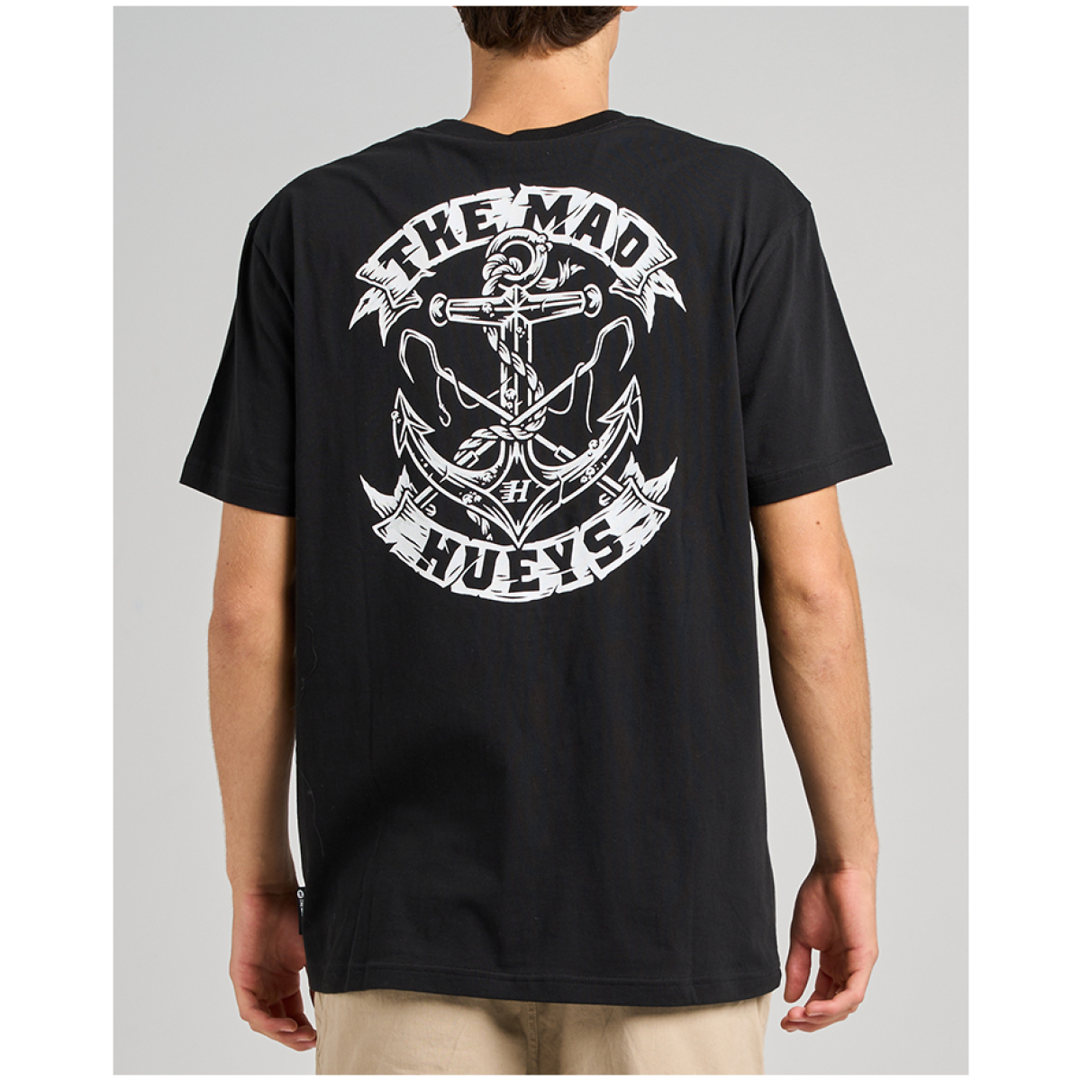 THE MAD HUEYS Drop Anchor SS Tee – BLACK