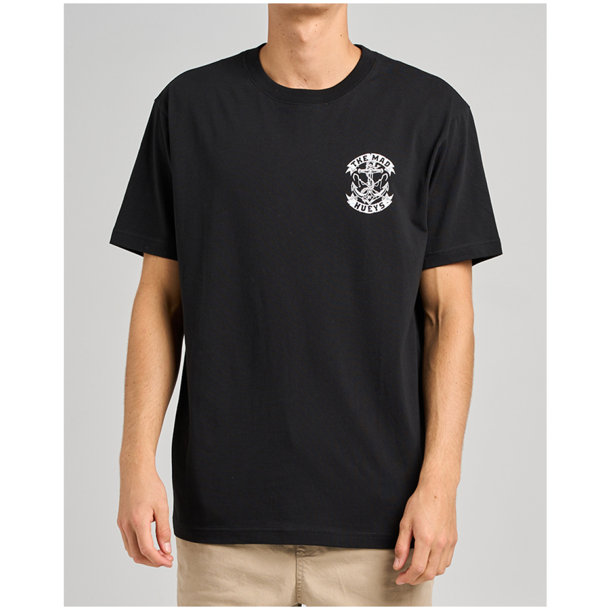 THE MAD HUEYS Drop Anchor SS Tee – BLACK