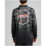 H225M03002 OLIVE THE TIKI ANCHOR UPF 50 FISHING JERSEY 4