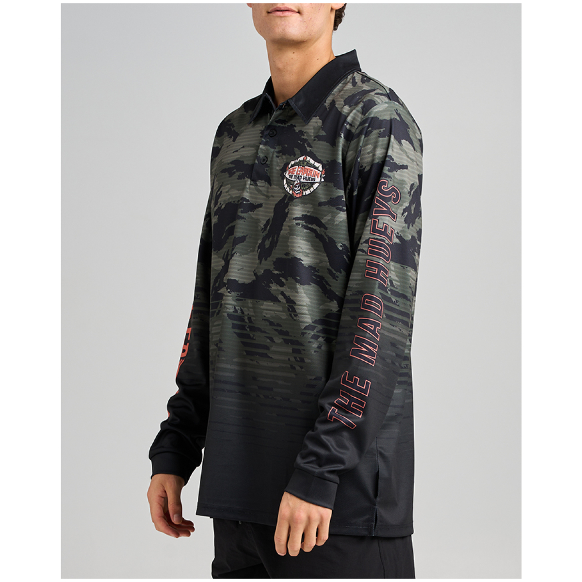 H225M03002 OLIVE THE TIKI ANCHOR UPF 50 FISHING JERSEY 5