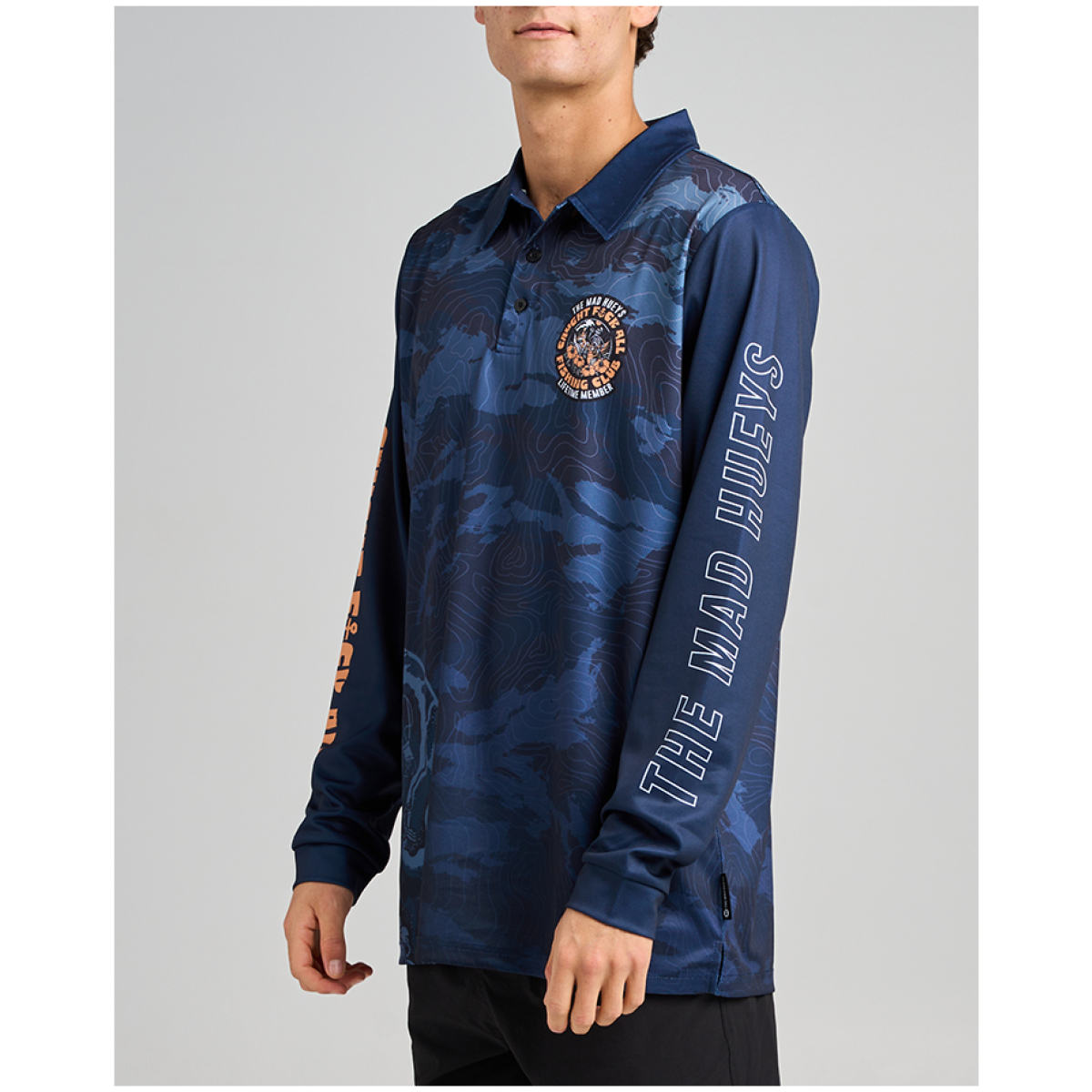 H225M03003 NAVY TROPIC CAUGHT FK ALL UPF 50 FISHING JERSEY 3
