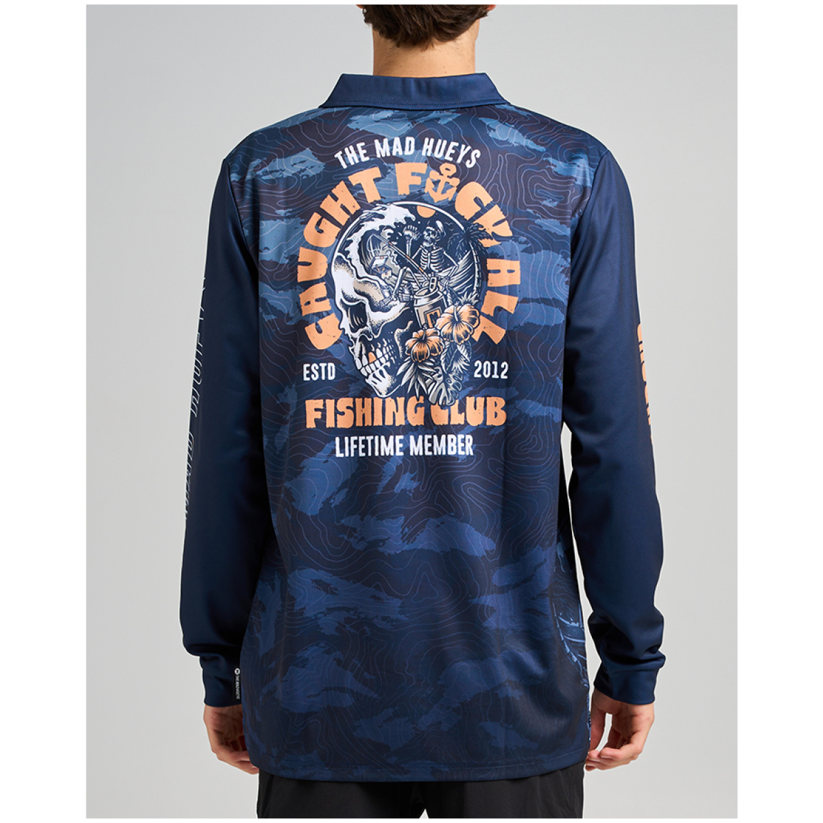 H225M03003 NAVY TROPIC CAUGHT FK ALL UPF 50 FISHING JERSEY 4