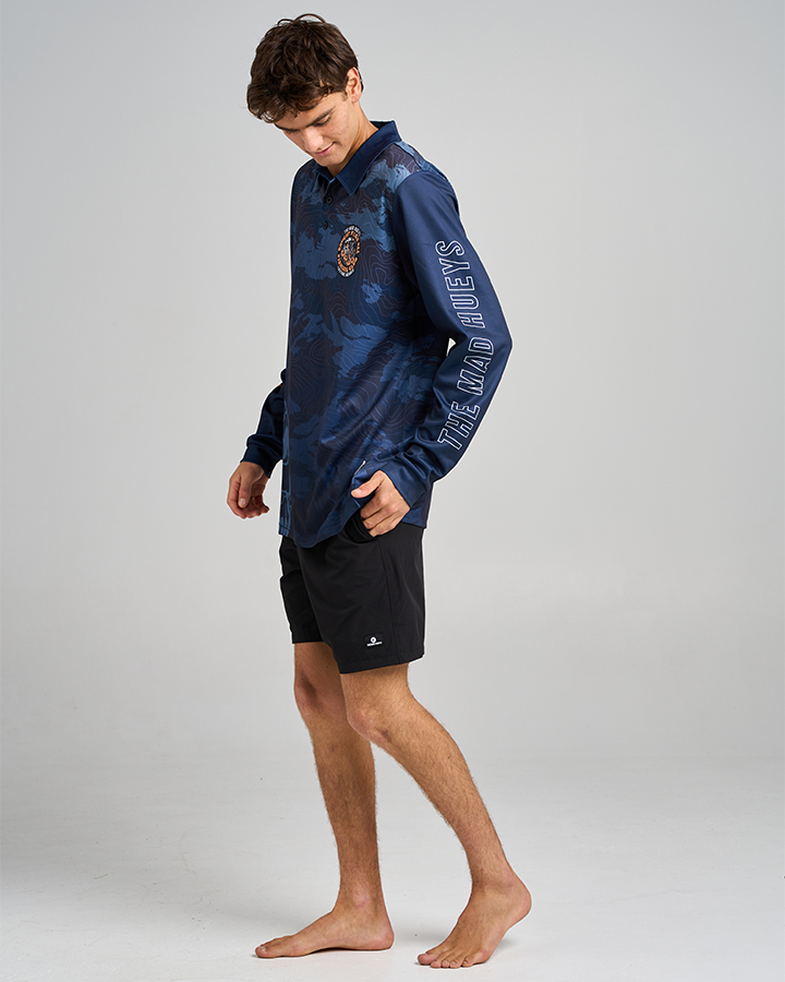 THE MAD HUEY tropic Caught FK All UPF 50+ Fishing Jersey – Navy - Imagen 5