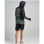 H225M03004 OIL GREEN AHOY FKRS SHIELD UPF 50 HOODED FISHING JERSEY 19