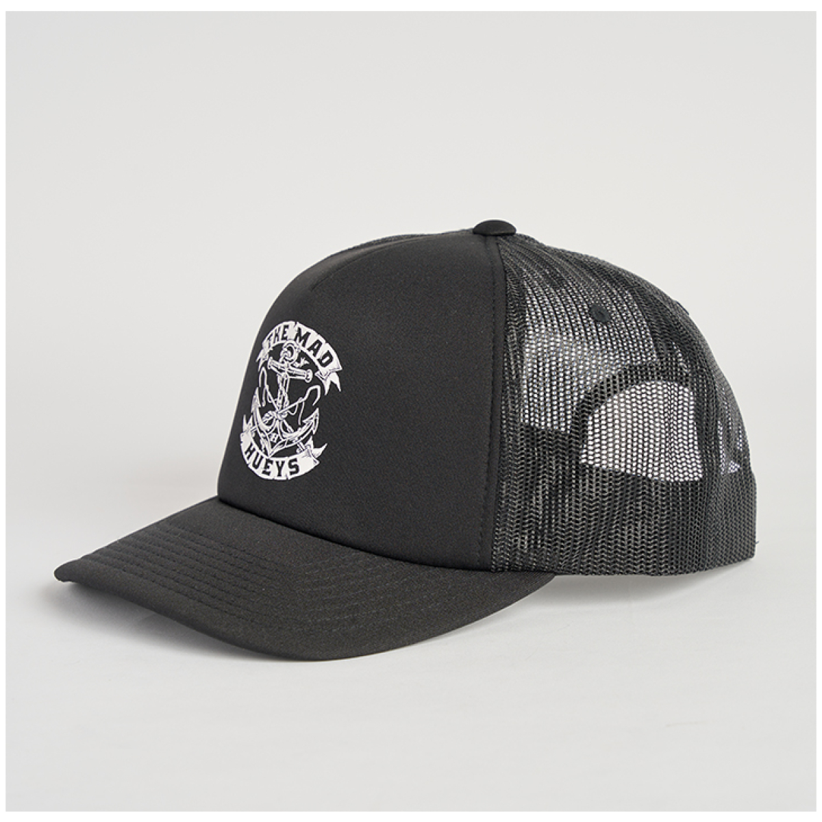 THE MAD HUEYS DROP ANCHOR FOAM TRUCKER BLACK