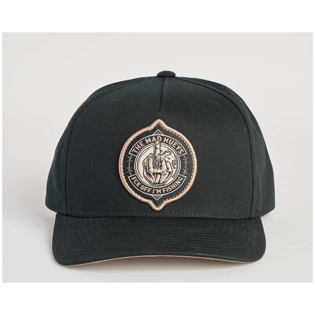 H225M06011 BLACK FK OFF FISH ON TWILL SNAPBACK 1