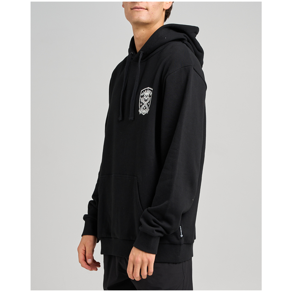 THE MAD HUEYS Ahoy FKRS Shield Hooded Pullover – Black