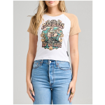 Camiseta de mujer The Mad Hueys Side Saddle Baby Tee, color blanco