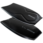 Two black ergonomic swim kickboards with textured surfaces and ERIZOS branding visible