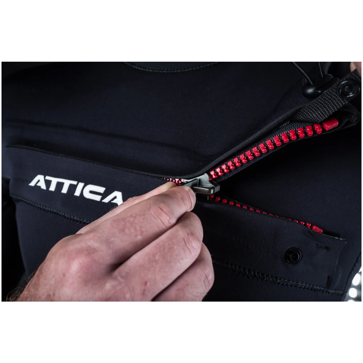 Attica OMEGA Chest Zip 3/2 mm Steamer – Black/White
