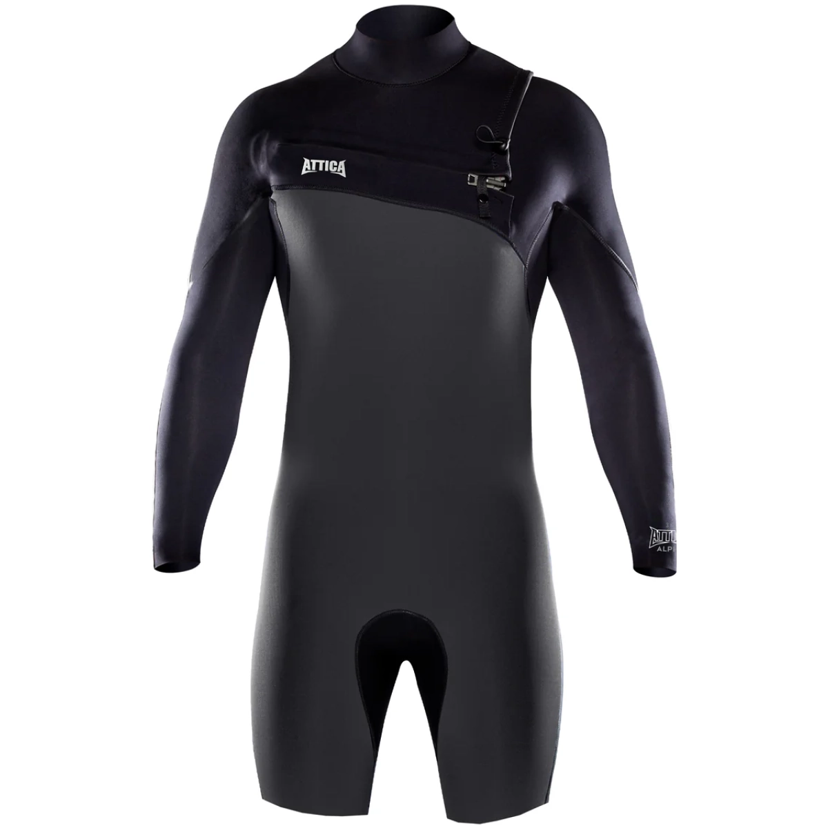Neopreno Attica Omega 2/2 mm Manga Larga – Chest Zip Black / Grey