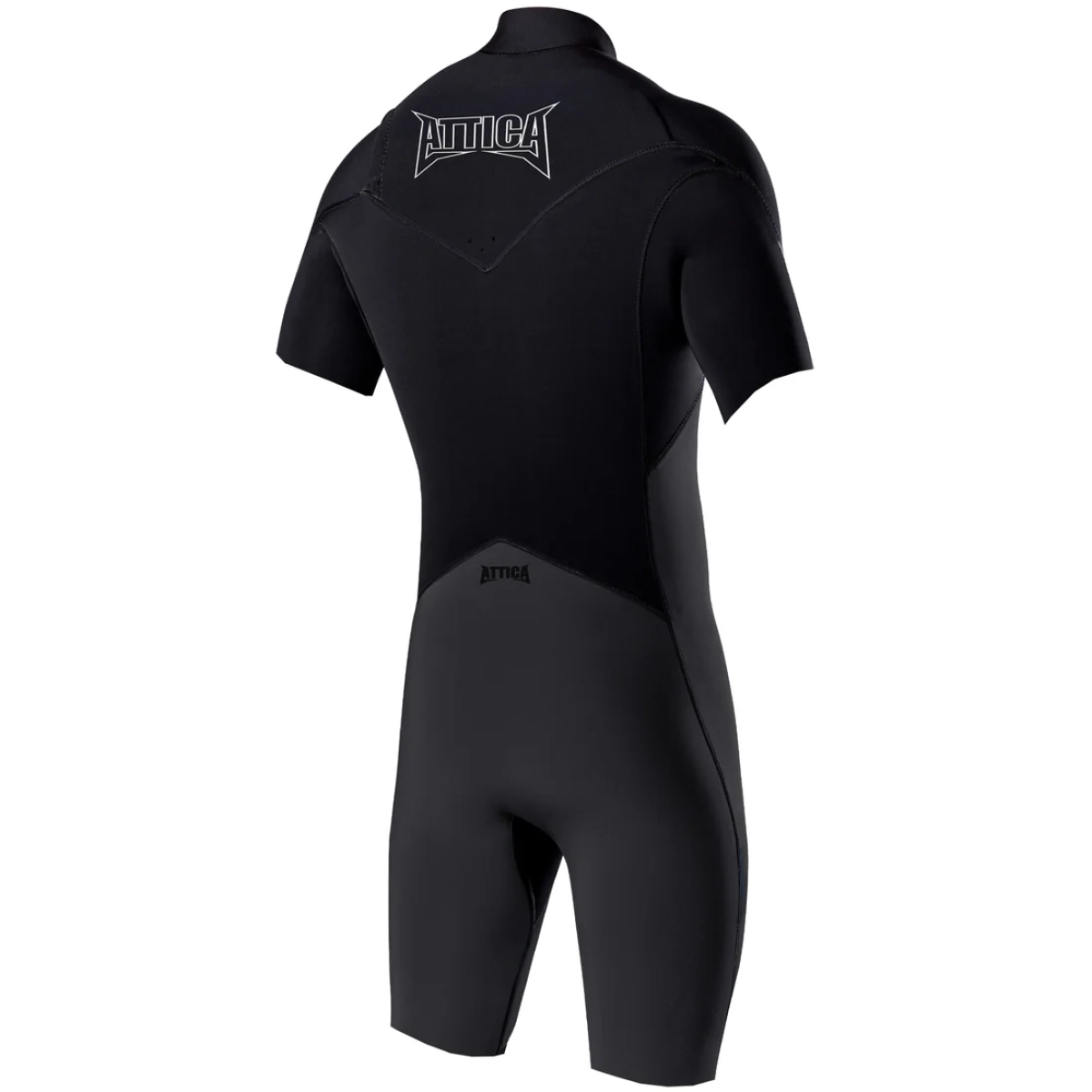 NEOPRENO ATTICA OMEGA Corto Sleeve Chest Zip 2/2MM Spring Wetsuit - BLACK BLACK / GREY